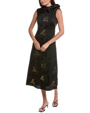 Lafayette 148 New York Tie-neck Maxi Dress Women's