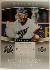2006-07 Upper Deck Trilogy Honorary Swatches Olaf Kolzig Jersey Insert # HSOK