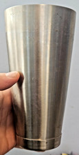 Unbranded Blender Cup Metal Vintage 7" high, 3.75" wide