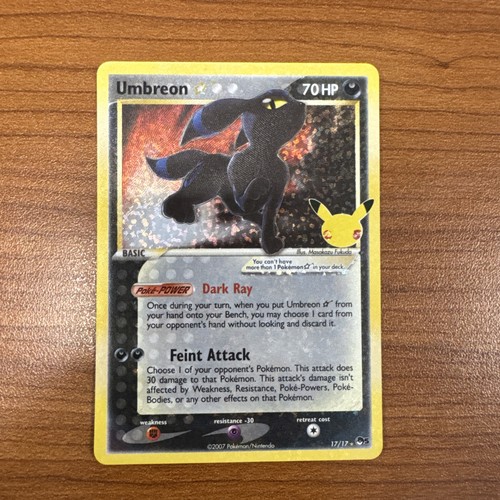 2021 Pokemon SWSH Celebrations Umbreon Gold Star Classic #17/17