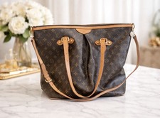 Louis Vuitton Palermo Shoulder Bag PM Brown Canvas