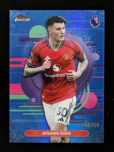 2025-26 Topps Finest EPL BENJAMIN SESKO 148/150 Blue Refractor Uncommon #168 (B)