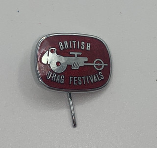 Vintage British Drag Racing Pin Badge