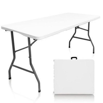 Plastic Folding Table, 5 FT Folding Table, Plastic Portable Tables for Dining...