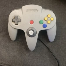 Nintendo Gray Wired Ergonomic Plastic Console Controller NUS-005 for Nintendo 64