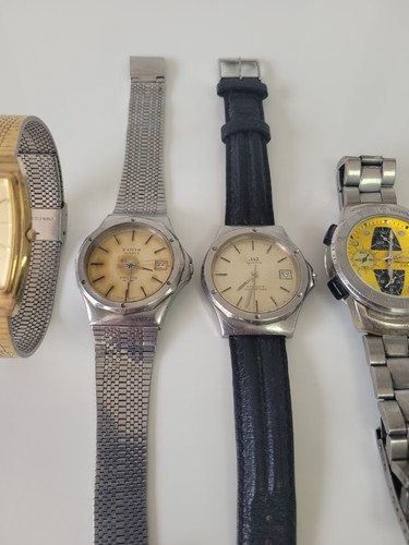 LOT OF 4 VINTAGE WATCH QUARTZ /JAZ /EDOX/ORIENT/PULSAR/ FOR PARTS REPAIR ONLY - Picture 21 of 24