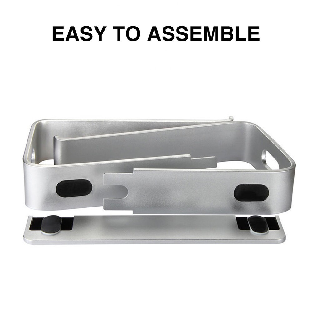 Adjustable Aluminum Laptop Stand - Stable Non-Slip Desk Holder for Tablets