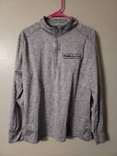 Faith Church Gray Long Sleeve 1/4 Zip Pullover Jacket Size M