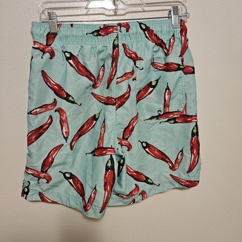 George Men's Size S (28-30) Novelty Swim Trunk with Chili Pepper - Picture 2 of 4