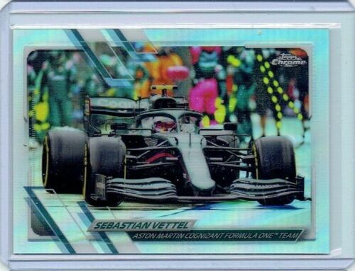 2021 Topps Chrome Formula 1 Sebastian Vettel REFRACTOR F1 Card #102 Aston Martin