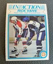 1982-83  O-Pee-Chee Hockey Card #336 Rick Vaive - Maple Leafs,  