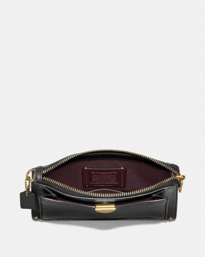 Coach Dreamer Wristlet Signature Glovetanned Leather 73956 Black - Picture 2 of 7
