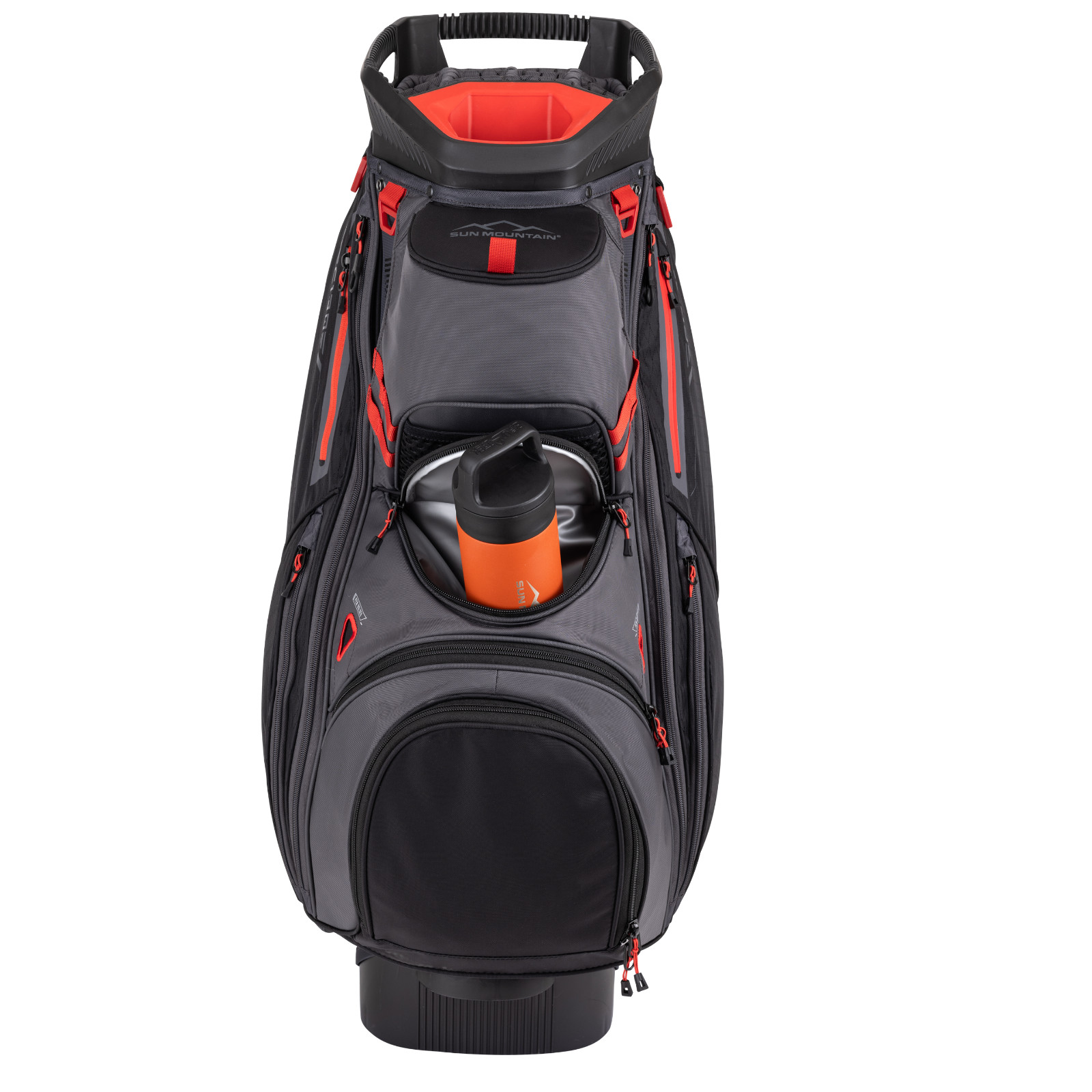 Sun Mountain 2025 C-130 14-Way Golf Cart Bag – Steel Black Red
