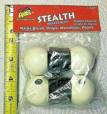 Arkie Stealth Marker Boa – Confezione Da 2 Boa Segnaposto Bianchi Per Pesca, Pennello Inclusi