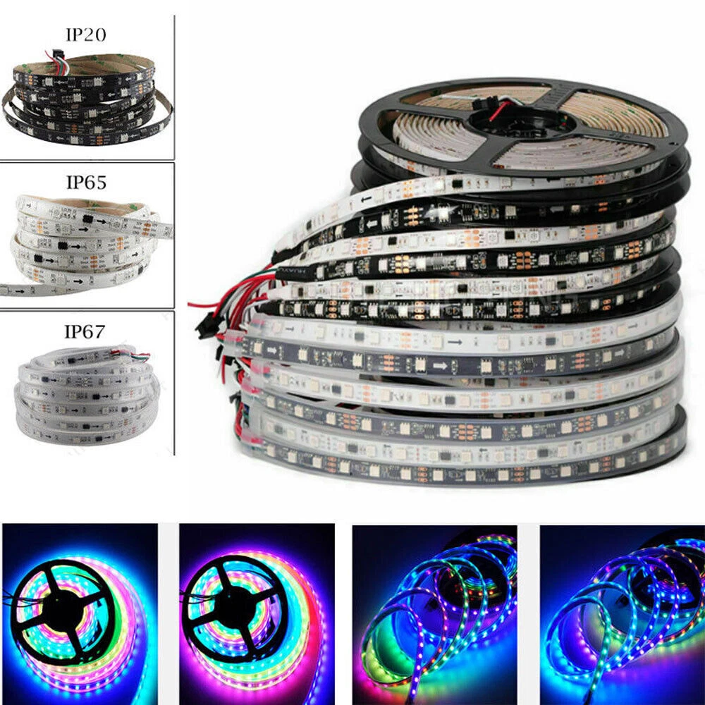 Let at læse Modstander Botanik WS2811 Addressable Dream Color 1M 5M 300Led 5050 RGB Pixel LED Strip Light  DC12V | eBay