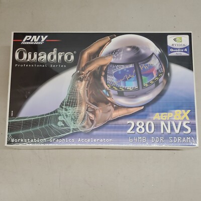 Nvidia PNY Quadro NVS280 Work Station Accelerator 64mb PCI AGP 8X Video Card 