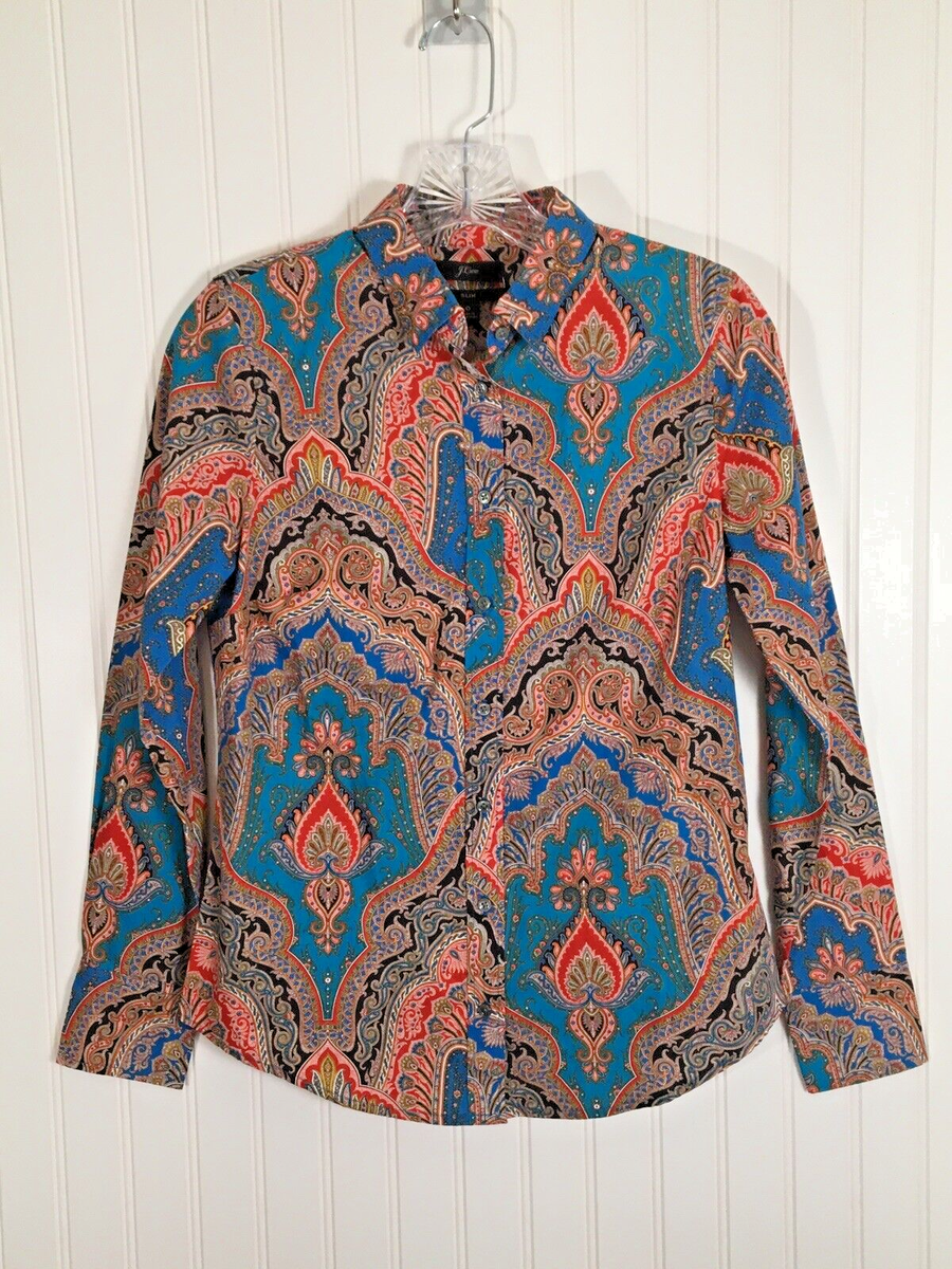 New Slim Perfect Shirt in Mediterranean Paisley Floral