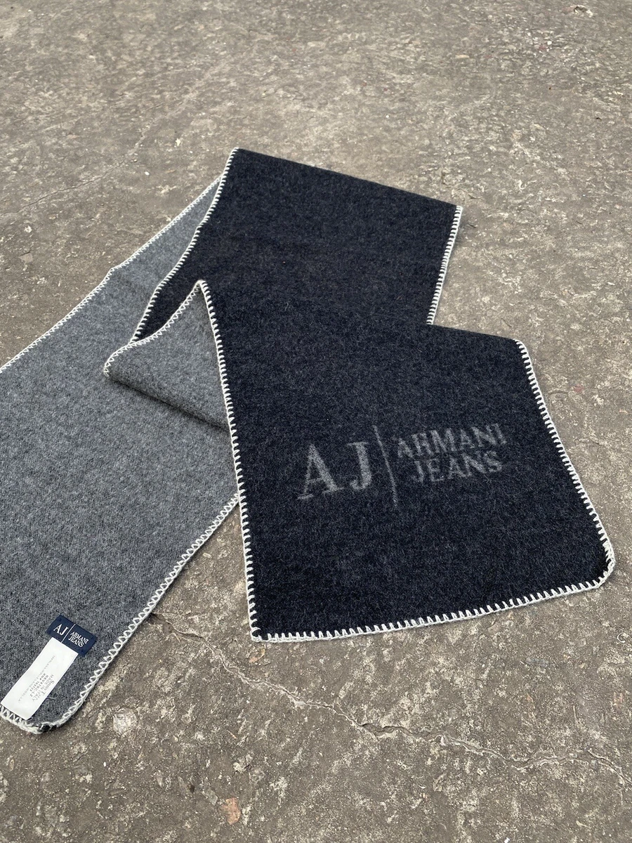Armani Jeans Vintage wool scarf made in italy eBay