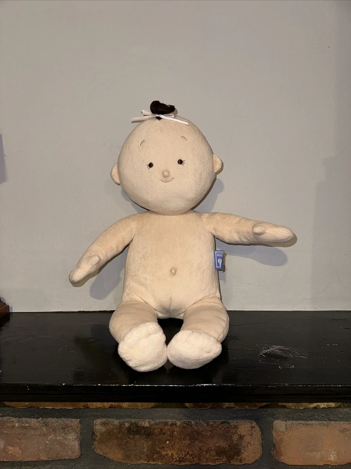 "Muñeco de peluche bebé niña rubio mejillas rosadas North American Bear Co 15""" Foto 3 de 4