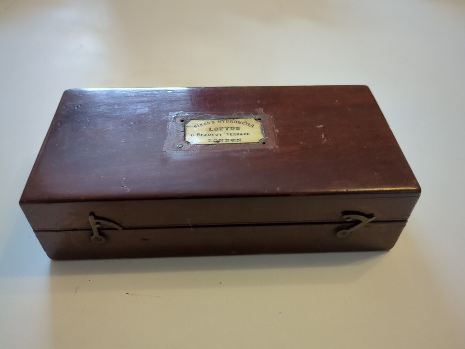 Antique Vintage Sykes Sikes Hydrometer Original Box Antique Instrument