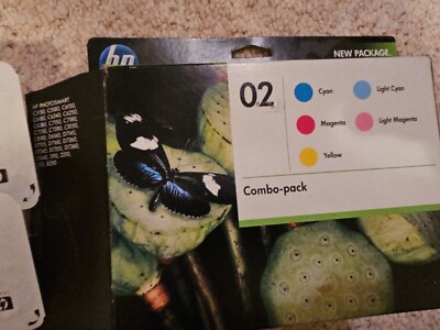 HP 02 Color Combo 5 Pack Ink Cartridges CC604FN Option 140