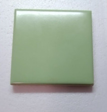 1 Tile Mosaic USA 4-3/8" Semi Gloss Celadon Pastel Green Ceramic Wall 1950s Vtg