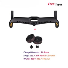 Carbon Drop Bar UD Matte Road Bend Handlebar with Computer 31.8x400/420/440mm