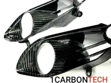 CARBON FIBER FRONT HEADLIGHT COVERS L-R  09-2009-2010-2011  YAMAHA YZF R1