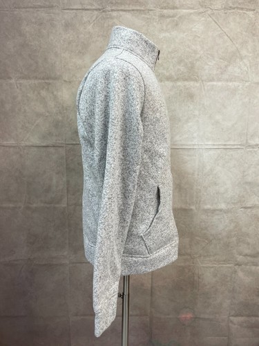 Old Navy Jacket Men Gray Fleece Lined Kangaroo Pockets Mock Neck Full Zip Size M - Picture 4 of 6