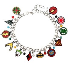 Justice League Colored Charm Bracelet