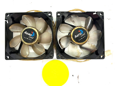 AERO COOL X-FLOW 80MM CASE FANS LOT OF 2