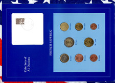 Coin Sets of All Nations France w/card EURO 1999-2001 UNC 2 Euro 2001 1 € 2000