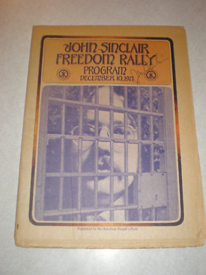 John Sinclair Freedom Rally PROGRAM/NEWSPAPER December 10, 1971 AUTOGRAPHED