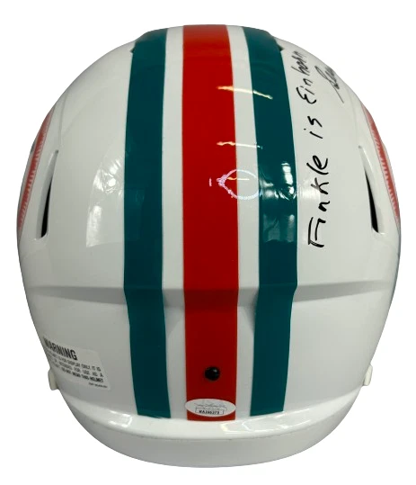 Casco Sean Young Triple Inscrito Tamaño Completo NFL Miami Dolphins Certificado de Autenticidad JSA Foto 2 de 3