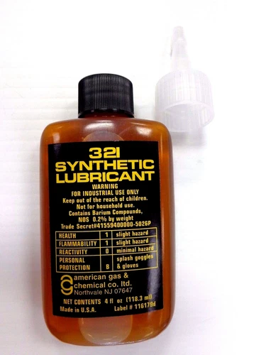 TSI 321 Synthetic Lubricant Reel Oil / Bearing Oil - 4 Oz Bottle w/ Dropper Cap