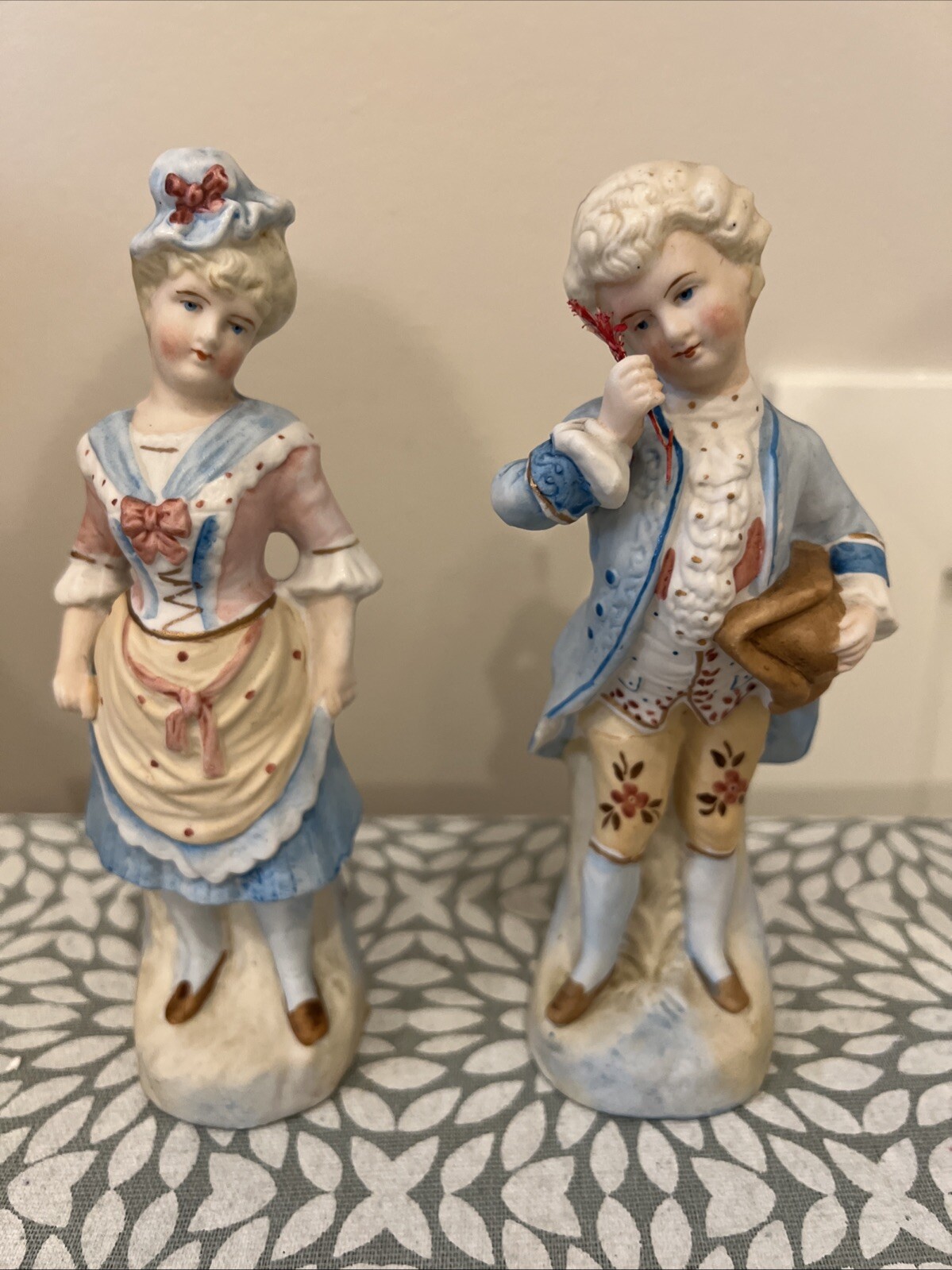 Porcelain Figurines Of Victorian Man And Woman