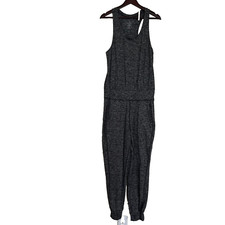 Sweaty Betty Heathered Athleisure Gray Space Dye Jogger Jumpsuit Romper SZ M