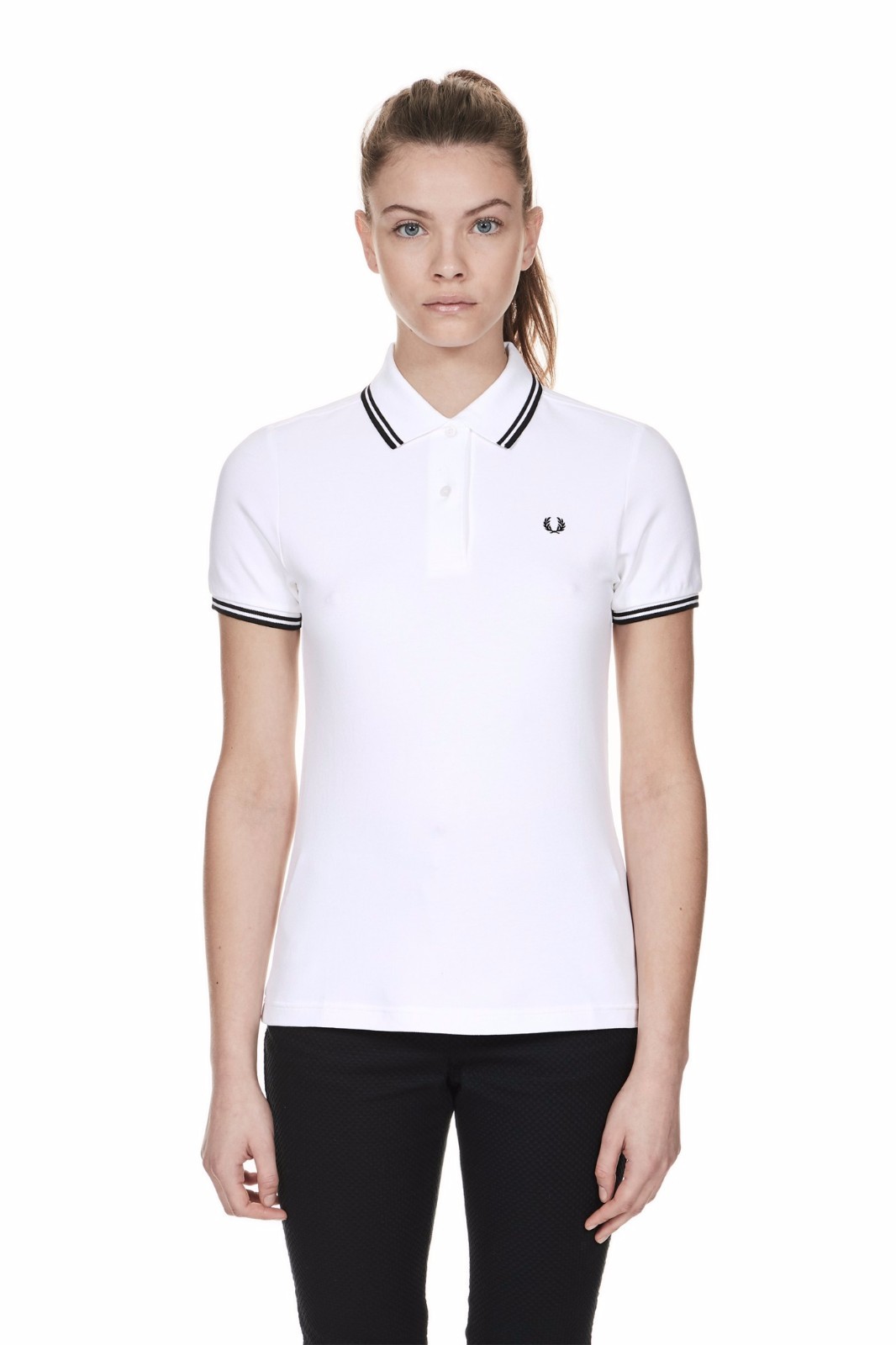 Fred Perry Women White Tip Polo Shirt Sizes: UK12/UK14/UK16 | eBay