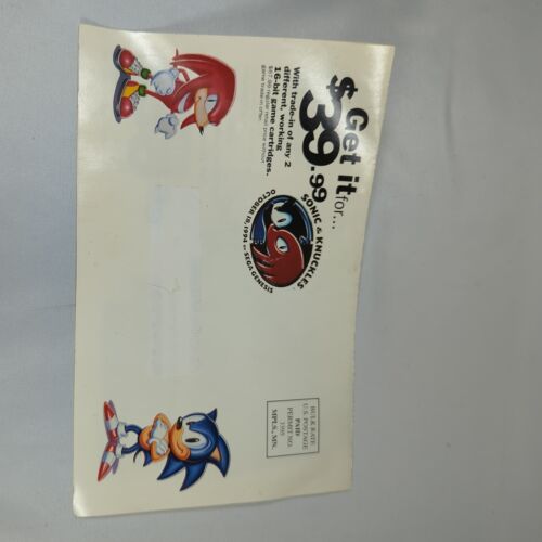 Vintage 1994 Original FuncoLand Promo Art AD Mail Advertisement Sonic Sega - Picture 2 of 4
