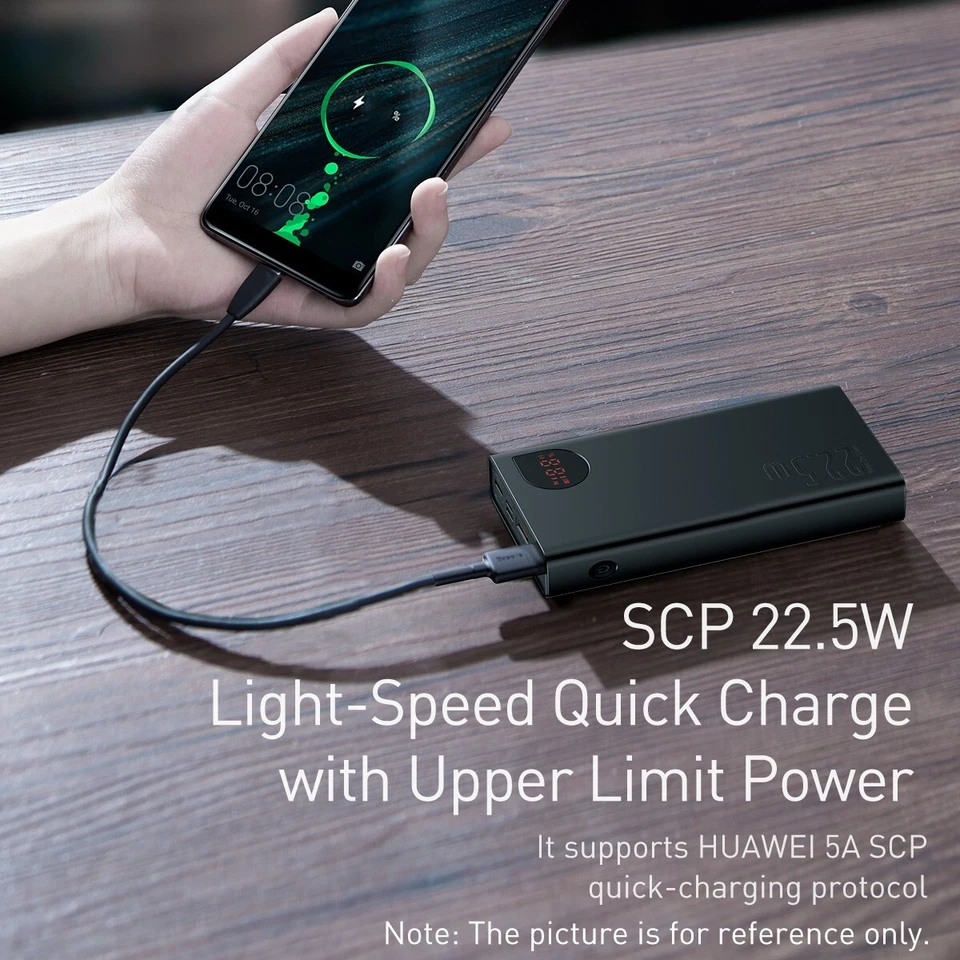 Baseus 22.5W 20000mAh Power Bank with Digital Display - 5 Ports Fast Charging - image 4 of 4