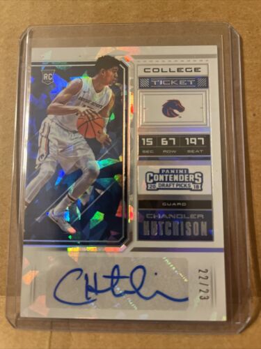 2018 CONTENDER CRACKED ICE AUTO AUTOGRAPH CHANDLER HUTCHISON ROOKIE CARD #22/23 - Foto 1 di 2