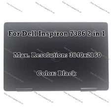 13" Dell Inspiron 13 7386 2 in 1 UHD LCD Touch Screen Assembly Complete Display