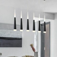 Meteor Shower Led Pendant Lights Dimmable Conical Aluminum Fixture Hanging Lamp