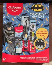 Colgate Batman Brushtastic Gift Set - 2 Toothbrushes With Toothpaste and Cap