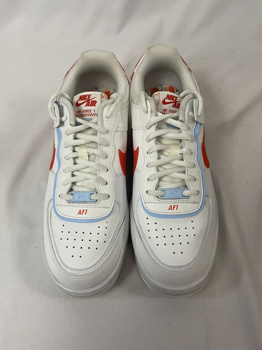 Size 10 - Nike Air Force 1 Shadow SE Team Orange Blue W for Size 10 - Nike Air Force 1 Shadow SE Team Orange Blue W for