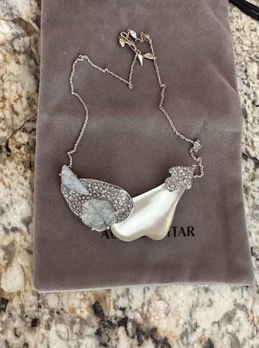 100% Authentic Alexis Bittar Lucite, Stone & Crystal Necklace $245 - Picture 3 of 15