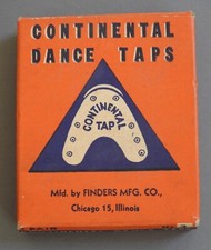 vintage CONTINENTAL DANCE TAPS 3 for shoes Finders Mfg Chicago in box