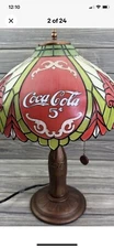 Bradford Exchange 2018 Limited Edition 2051 Tiffany Style Coca Cola Bottle Lamp