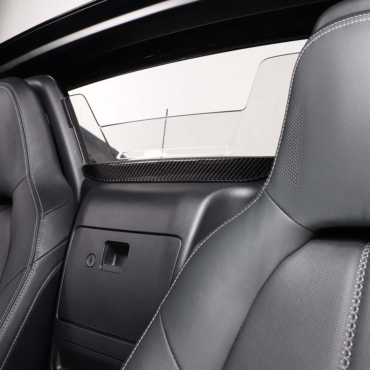 1PCS Soft Carbon Fiber Interior Rear Tailglass Trim For Mazda MX-5