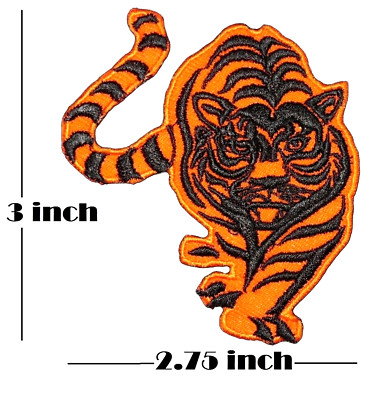 Bengal tiger Largest Cat Apex Predator Embroidered Iron on or sew on Patch 3''